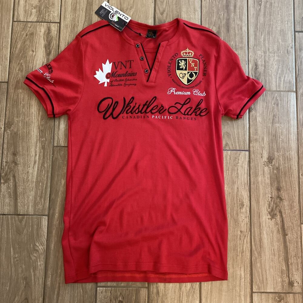 VIOLENTO Planner Premium Club Whistler Lake Canadian Pacific Ranges Shirt XL